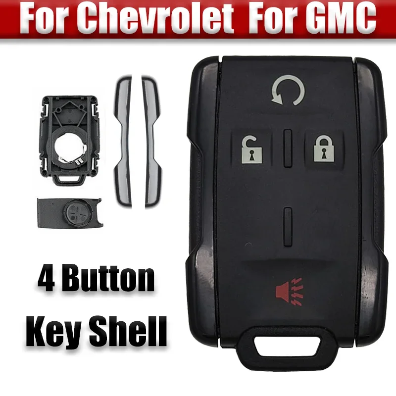 1 Pcs 4 Button Car Remote Smart Key Shell Cover For Chevrolet Silverado Tahoe Suburban GMC Yukon Sierra 1500 2500 3500