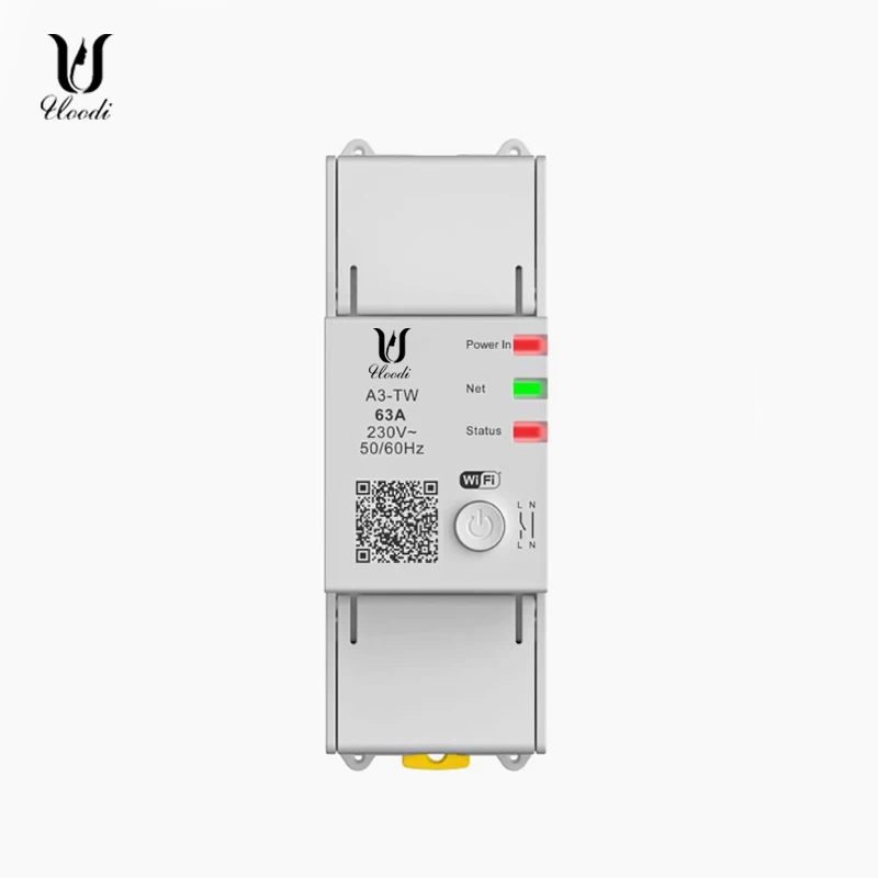 Tuya WiFi Breaker Customized Factory Direct Sales 2P Switch with Metering over and under Voltage