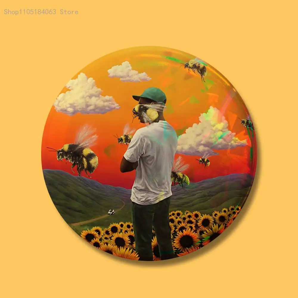 T-Tyler مضحك C-الخلاق شارات زر جولة الإبداعية دبوس بروش شارة حقيبة اكسسوارات الديكور المشجعين جمع الأصدقاء الهدايا #6