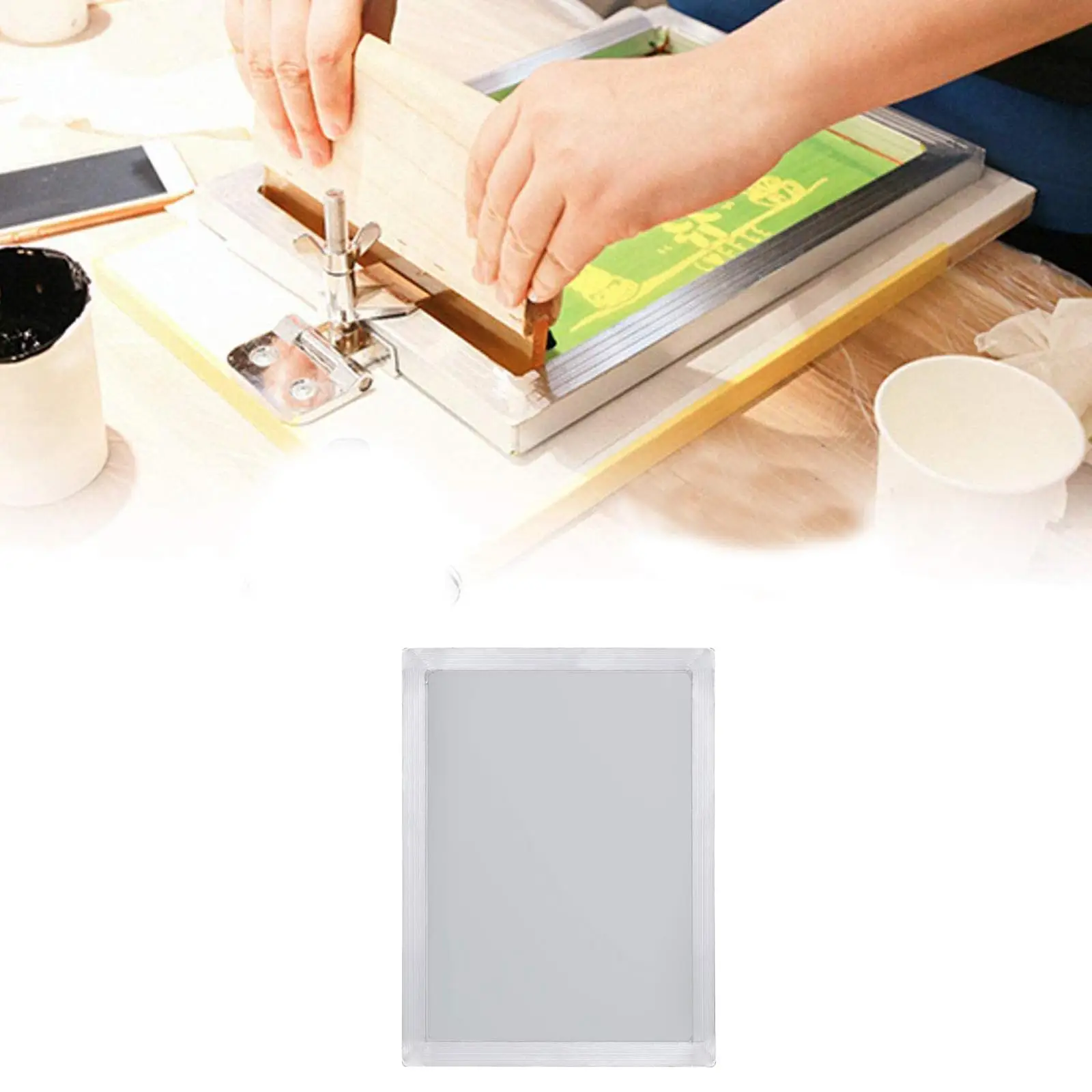 110 White Mesh Aluminum Silk Screen Printing Frame Print Kit DIY T-Shirt