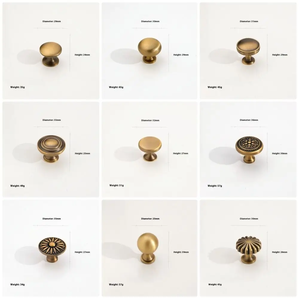 1 個新しい単穴アンティーク引き出しノブヴィンテージマルチサイズキャビネットハンドル高級ラウンドドアハンドル取手家具アクセサリー