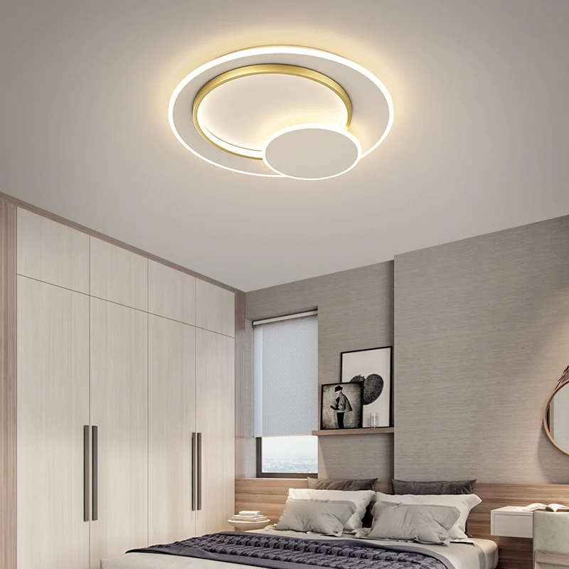 Modern Bedroom Ceiling Light LED Lighting Nordic Simple Master Bedroom Study Room Hall Circular Home Decorate Lighting Fixtures