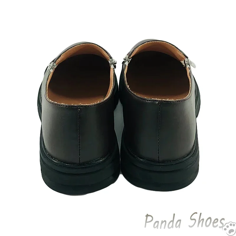 Buty do cosplayu Danganronpa Komaeda Nagito, czarne botki z anime i gier, rekwizyt do kostiumu cosplay Dangan Ronpa na Con i Halloween