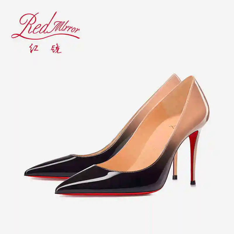 Women's elegant high heel shoes 2024 Brand Women High Heels Red Shiny Bottom super-high heel Pumps Pointed Toe Sexy ladies shoes