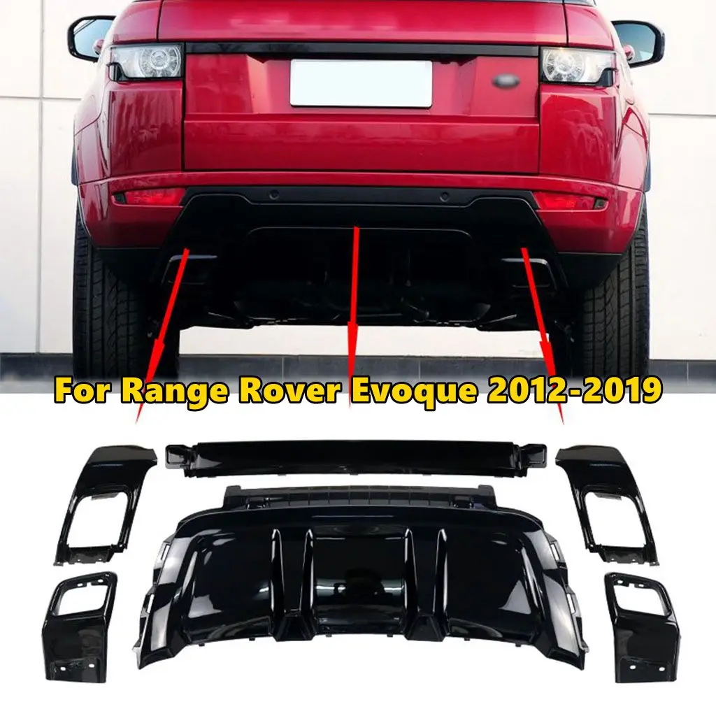 Car Rear Bumper Insert Exhaust Tube Cover For Land Rover Range Rover Evoque  2012 2013 2014 2015 2016 2017 2018 2019 Car Styling