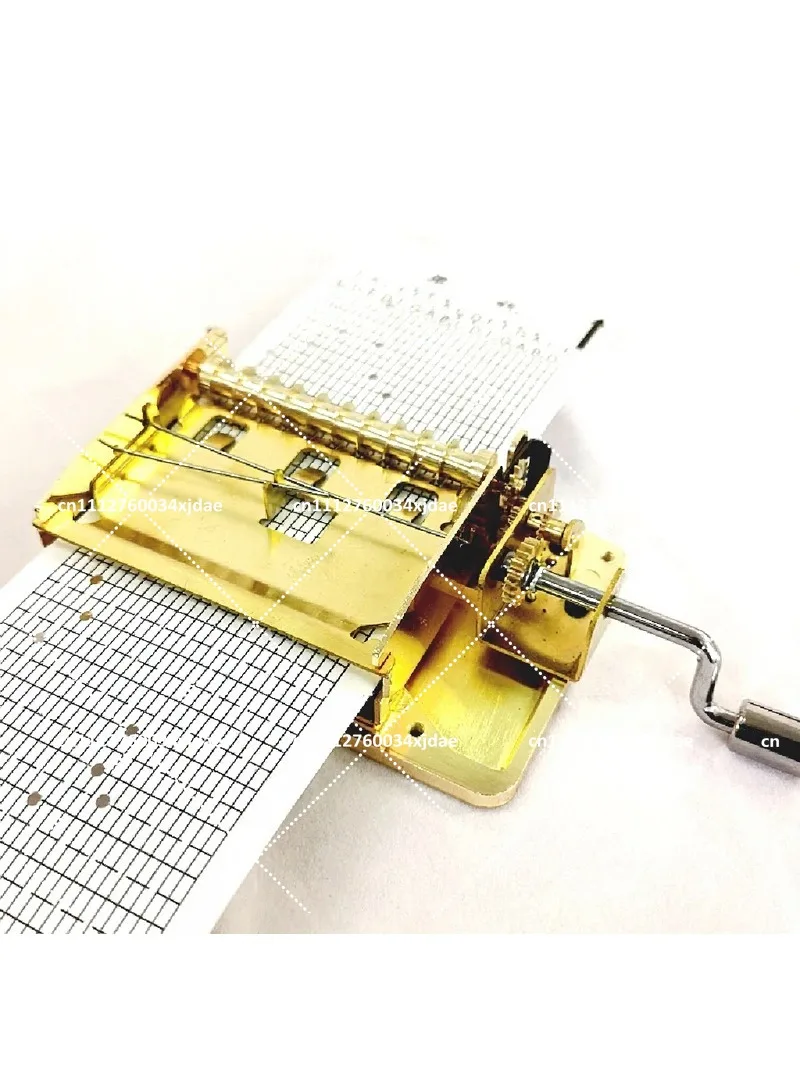 Upgrade Japanese Brass Movement 30 Tone Hand Crank Paper Tape DIY Music Box Birthday Gift
