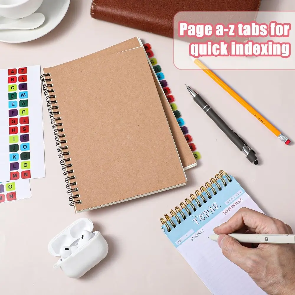 Colorful Alphabet Index Label Stickers Small Strips Study Sticky Index Tabs Organizer Waterproof Page Marker Sticky Flags