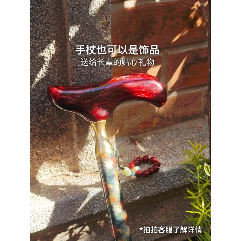 For Small Cart Shopping Can Sit Queuing Artifact, Portable and Lightweight Foldable Aluminum Alloy