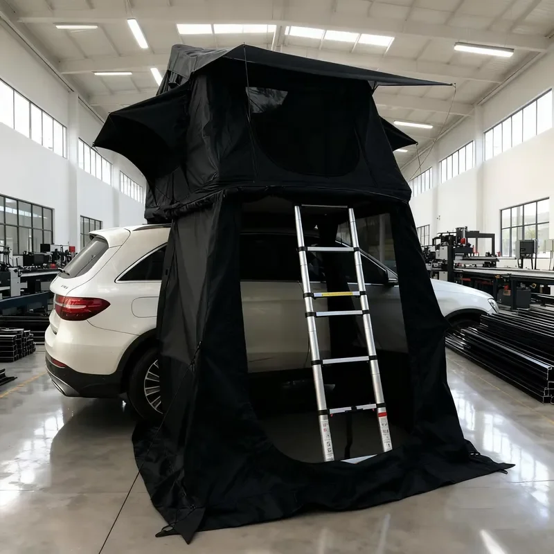 4 Season Hardtop Car Roof Top Tent Waterproof Auto Open Aluminum Shell Triangle Camping Rooftop Tent