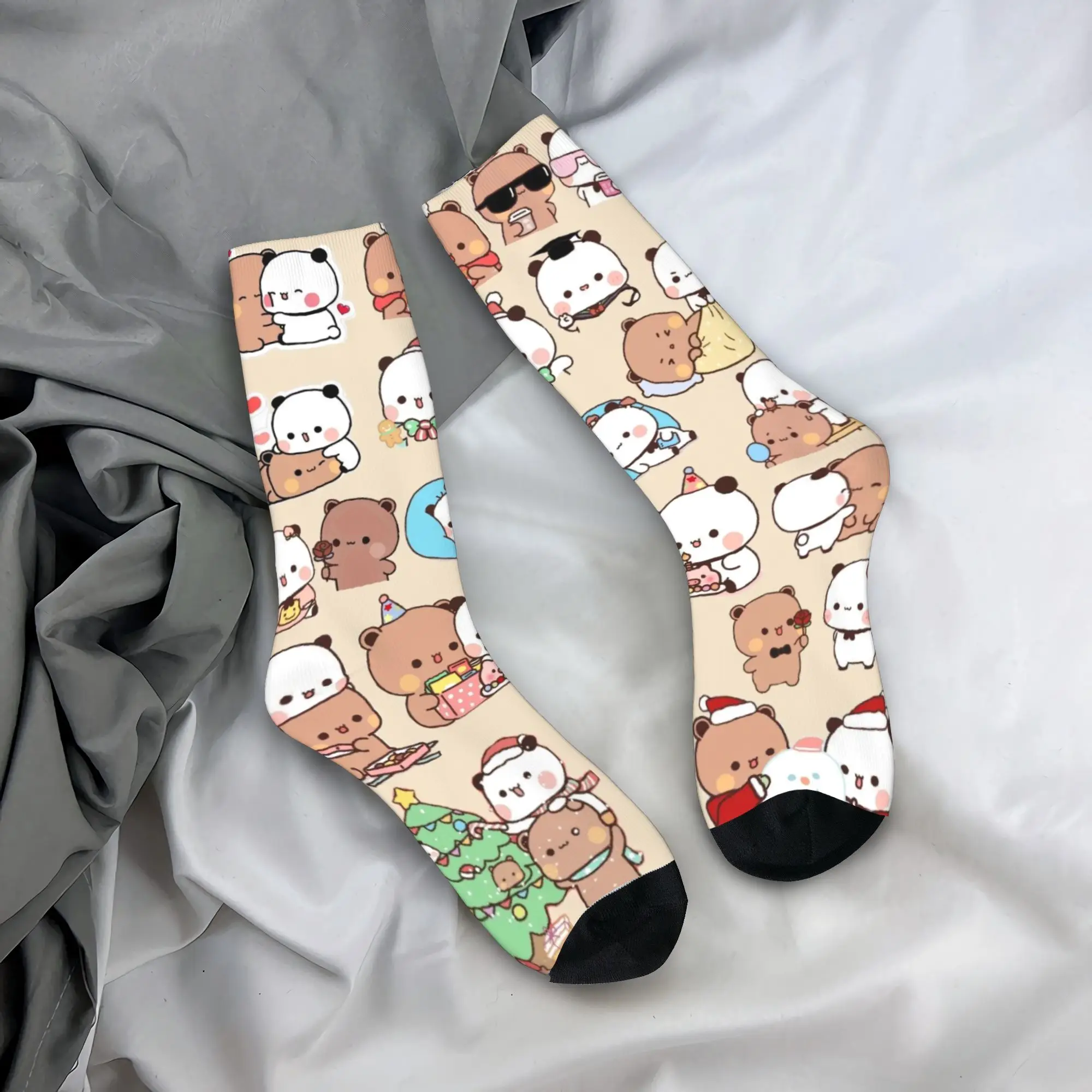 

Носки Bubu Dudu: Зимние нескользящие мужские носки с графическим рисунком, мягкие, дышащие, для активного отдыха и спорта