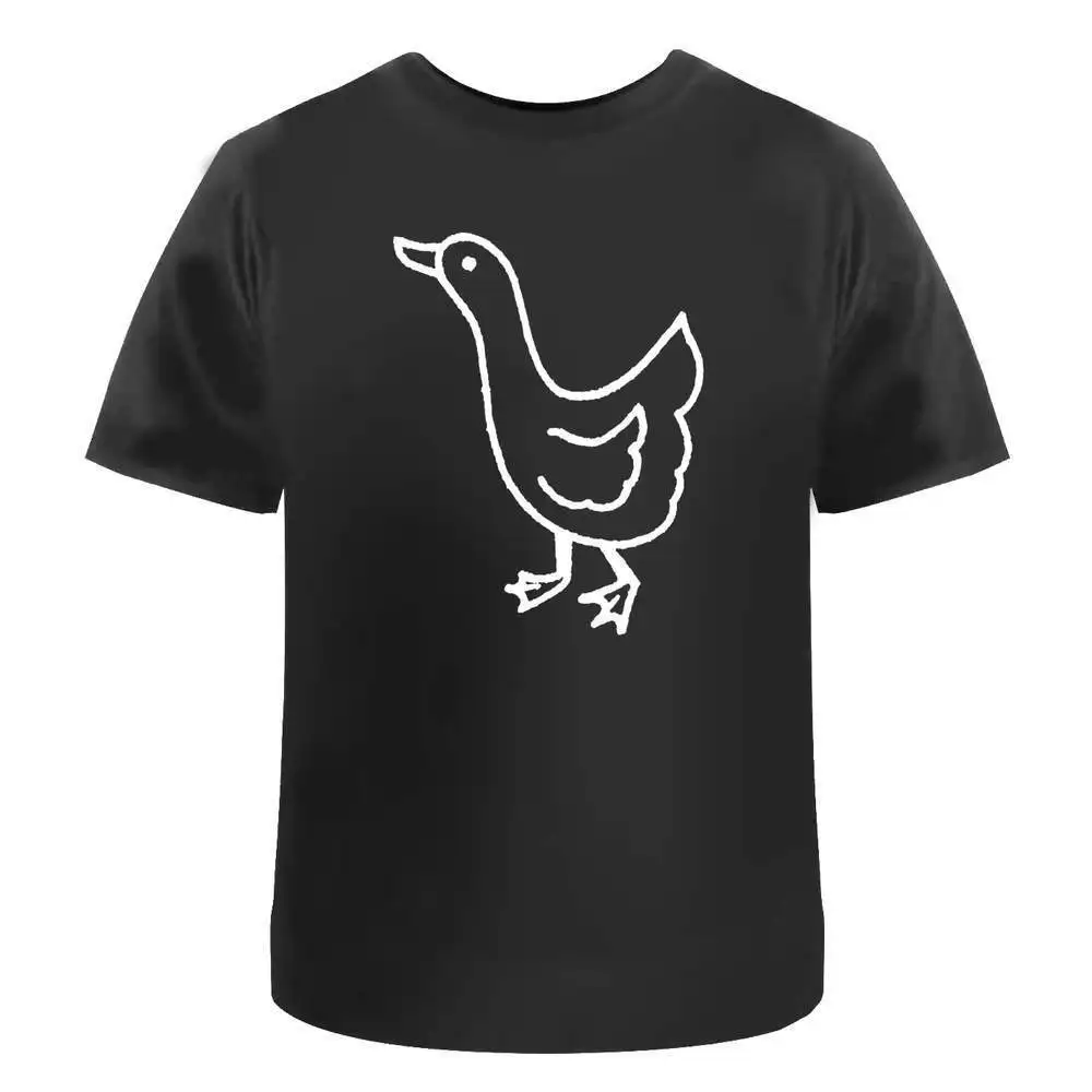 Curious Duck' Cotton T-Shirts   Anime Graphic T-shirts for Men Clothing Women