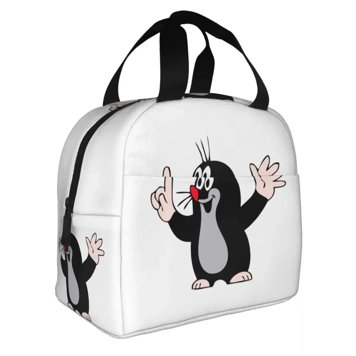 Custom Bag Custom Little Maulwurf Mole Pointing Thermal Insulated Lunch Bag Women Cartoon Anime Krtek Resuable Lunch Tote Multif