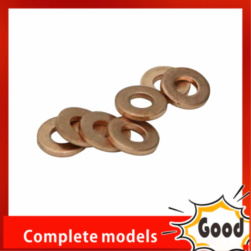 50pcs Fuel injector copper gasket F00VC17502 F00VC17503 F00VC17504 F00VC17505 F00VC17506 7*14*4 suitable for Bosch fuel injector