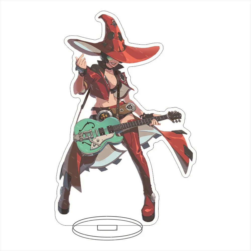 15cm Guilty Gear Anime Figure Bridget Baiken Faust Acrylic Standing Sign Happy Chaos Character Model Desk Decor Keychain Gift