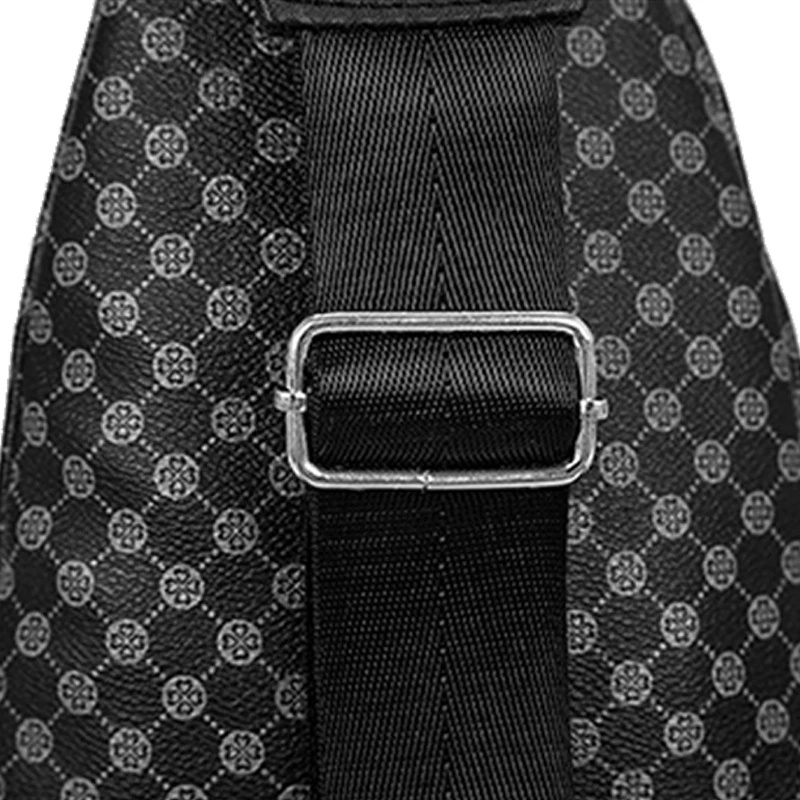 Verstellbarer Riemen Herren Karomuster Sling-Brusttasche Vintage-Print Crossbody-Rucksack Leichte Alltags-Reise-Schultertasche – Detail 2