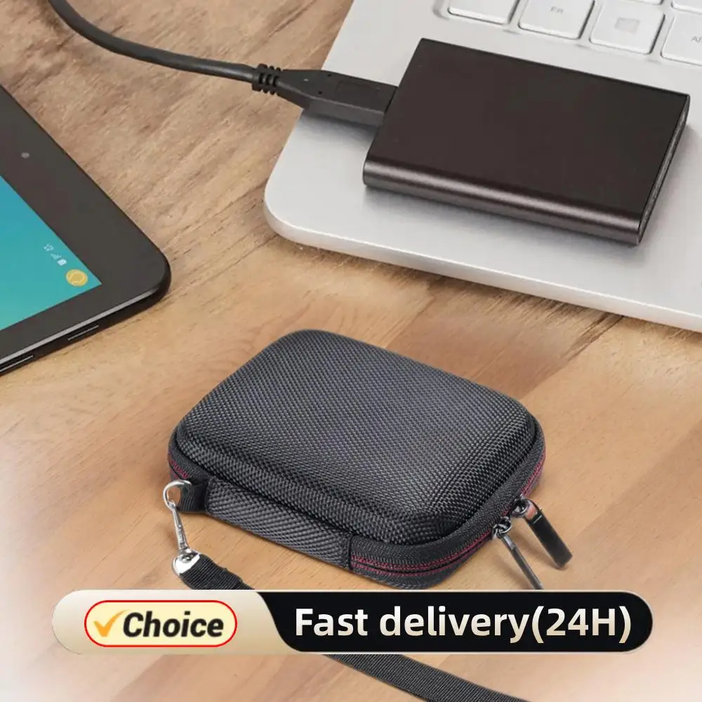 EVA Hard Drive Case with Mesh Bag&Hand Strap Travel Storage Bag External Hard Drive Bag for Samsung T7 Shield/T9 4TB/2TB/1TB SSD