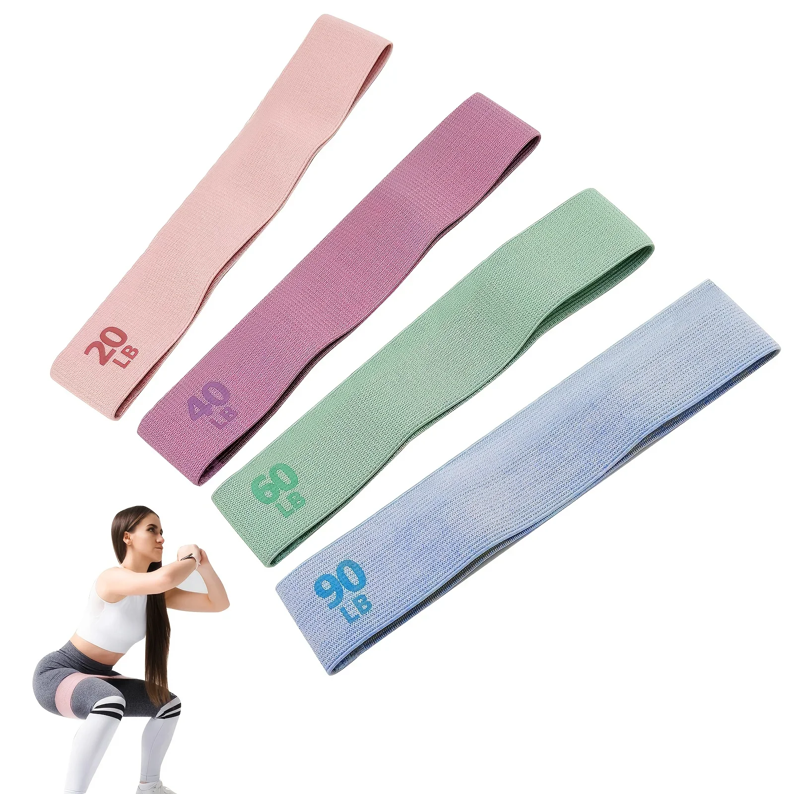 

1Pc/4Pcs Fitness Resistance Bands with Weights, Suitable for Core Strength, Pilates, Yoga and Full Body Workouts
