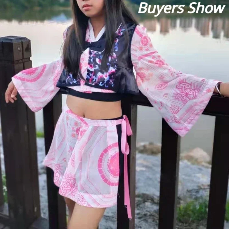 Kpop Korean Singers Jazz Dance Women Pink Concert Outfit Jazz Dancewear Festival Stage Costume Nightclub Hot Girl Rave Clothing