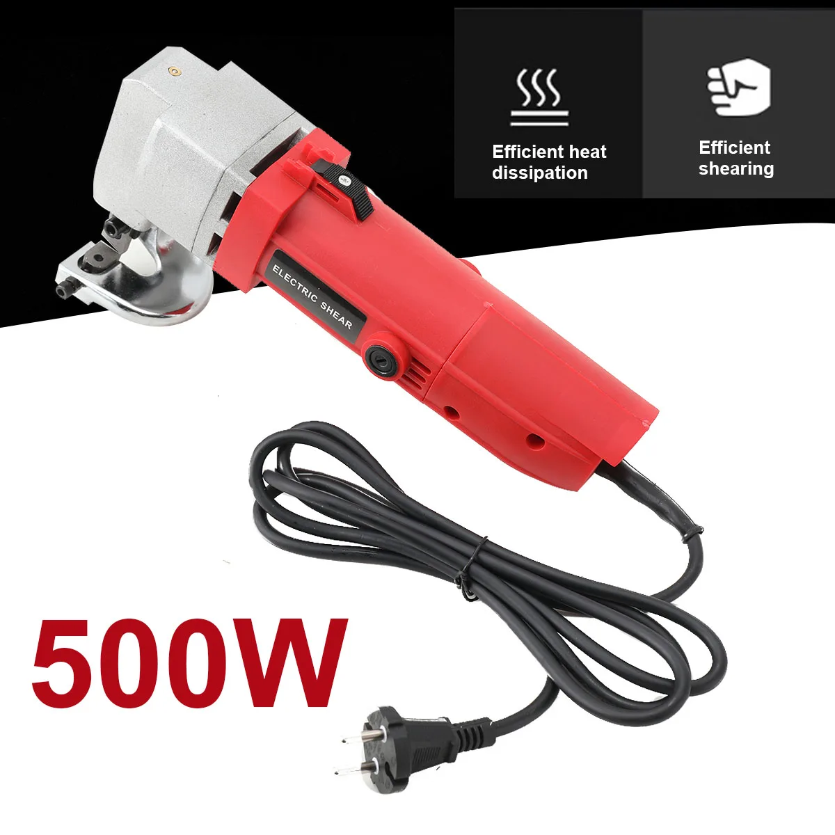 مقص كهربائي 500 وات 2000 دورة/دقيقة مقصات كهربائية ذات شفرة حادة مقصات كهربائية فعالة لقطع الألواح المعدنية الرقيقة