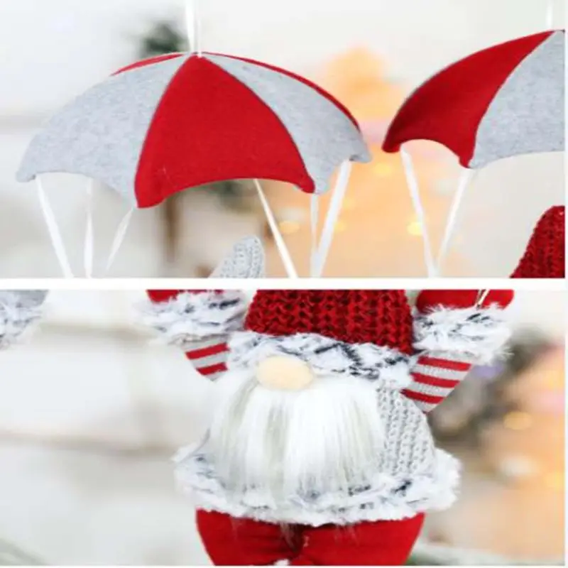 คริสต์มาสสวีเดน Gnome ร่มชูชีพแขวนจี้เครื่องประดับเทศกาลคริสต์มาส Decor Drop ship