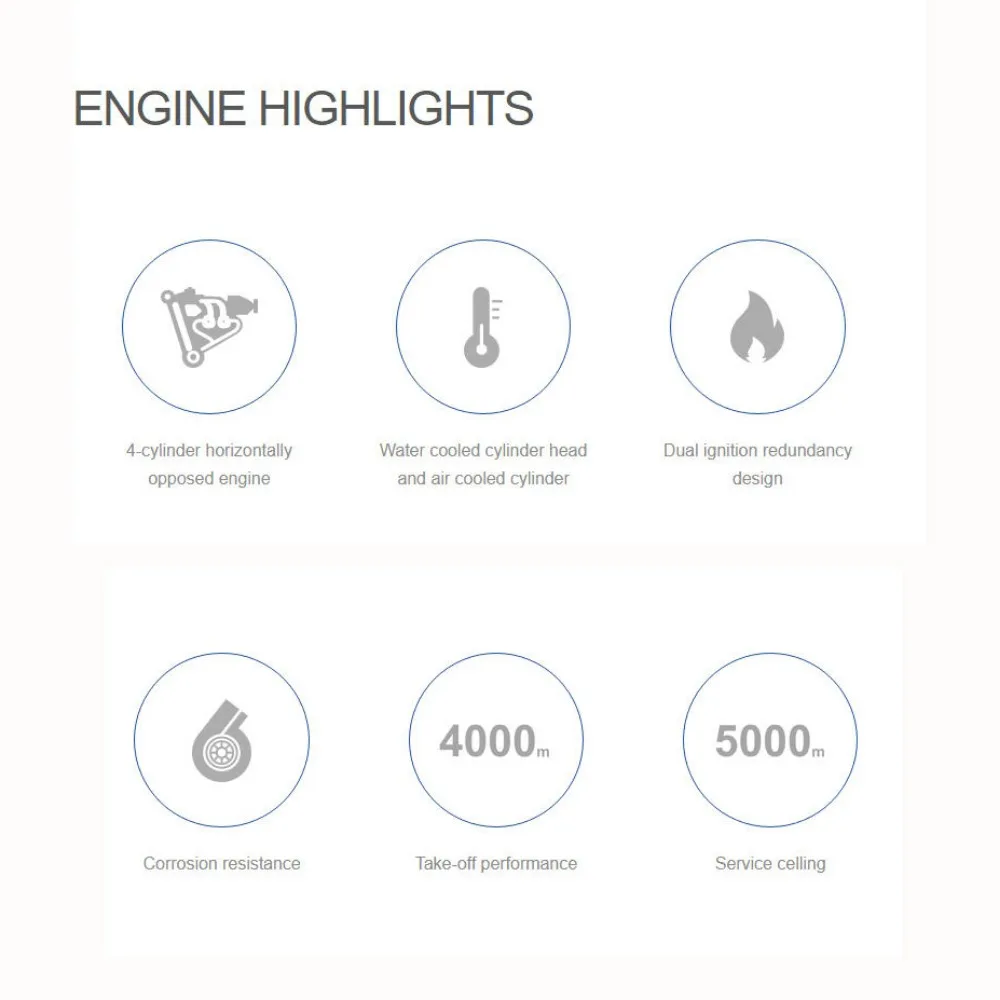 محركات مكبس الطائرات 170 مل - 1417 مل 10.2 كيلو وات - 8.5 كيلو وات مناسبة لمختلف الطائرات، حسب الطلب #2