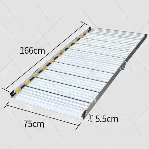 Elderly wheelchair up and down steps Aluminum alloy ramp plate Stair ramp Barrier-free unloading aid Folding pad