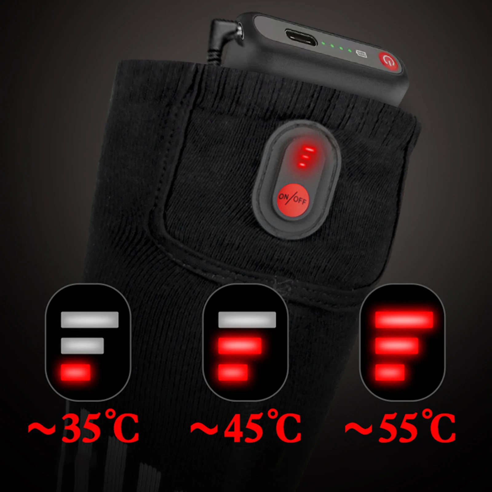 Winter Heated Socks Thermal Stretchy Stockings Unisex Heating Foot Warmer Electric Socks Warm Socks Skiing 35 to 55°C No Battery