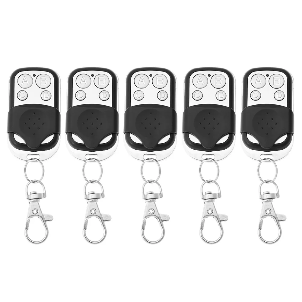 Smart Home 5pcs 433MHz Remote Control Duplicator 4 Buttons Copy Clone Fixed Code Remote Control for Gate Garage Door Opener