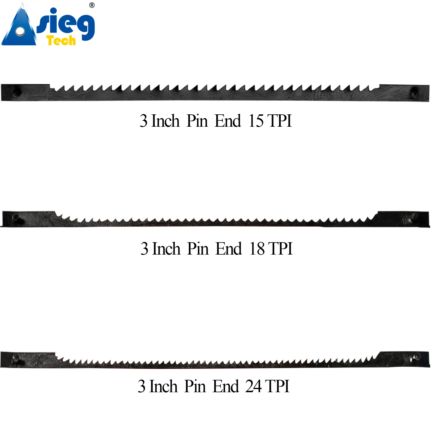 Imagem -03 - Scroll Saw Blades Pin End 15 18 24 Tpi 45 Pcs Polegadas Apto para Sears Artesão Penn State Delta Ryobi Wen 3921 Dremel