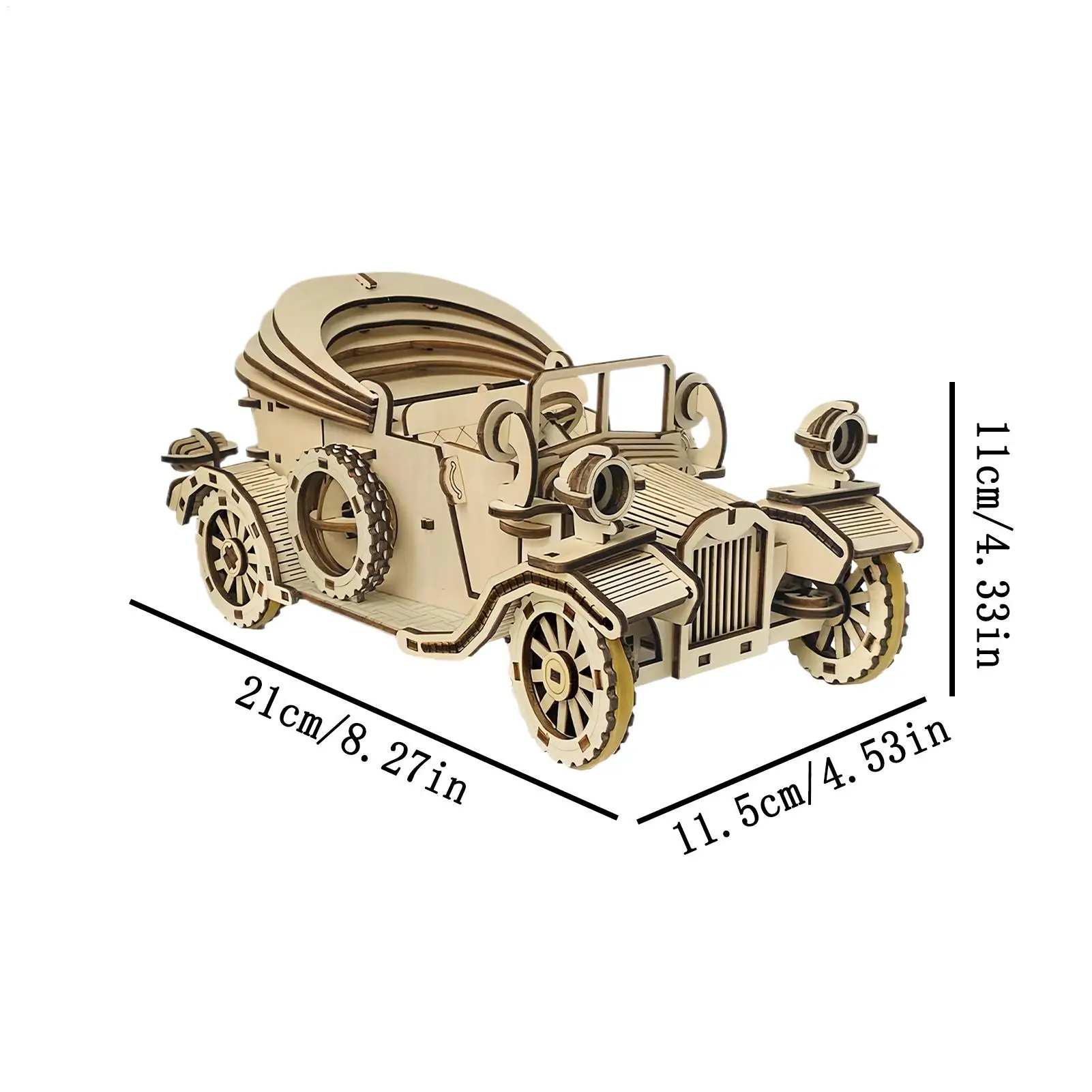 3D Houten Puzzel Voor Volwassenen 3D Houten Puzzels Vintage Auto Model Kits Vintage Voertuig Hout Ambacht Hobby Gebouw Speelgoed Voor Verjaardag