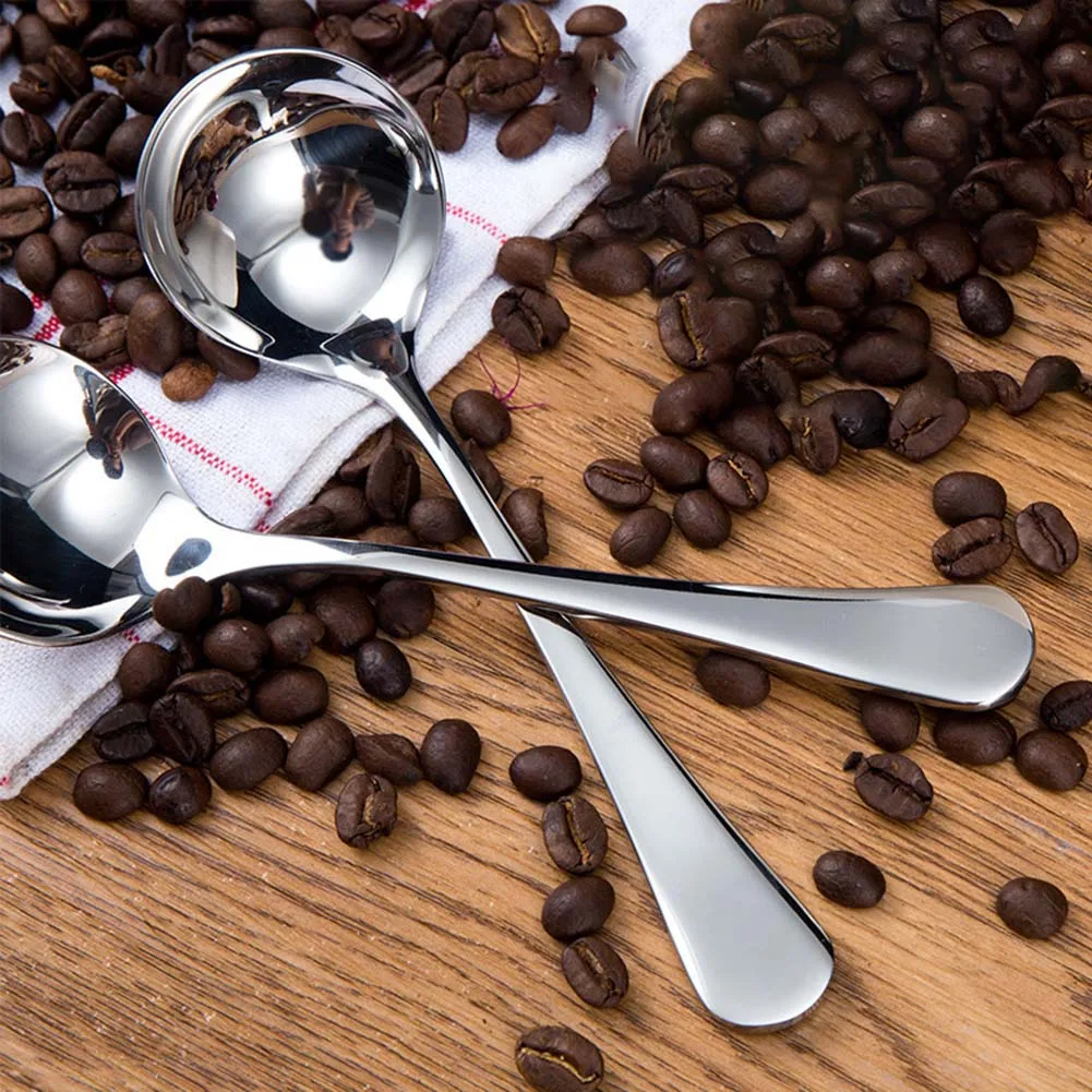 Stainless Steel Coffee Spoon Long Handle Coffee Tasting Spoon For Cupping Laboratories Home Baristas