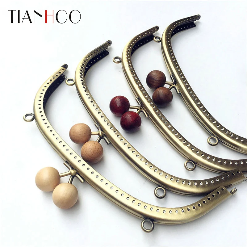 20.5cm Metal Purse Frame Clasp Handles for Coin Clutch Handbag Accessories Making Kiss Lock Bags2pcs/ Lot