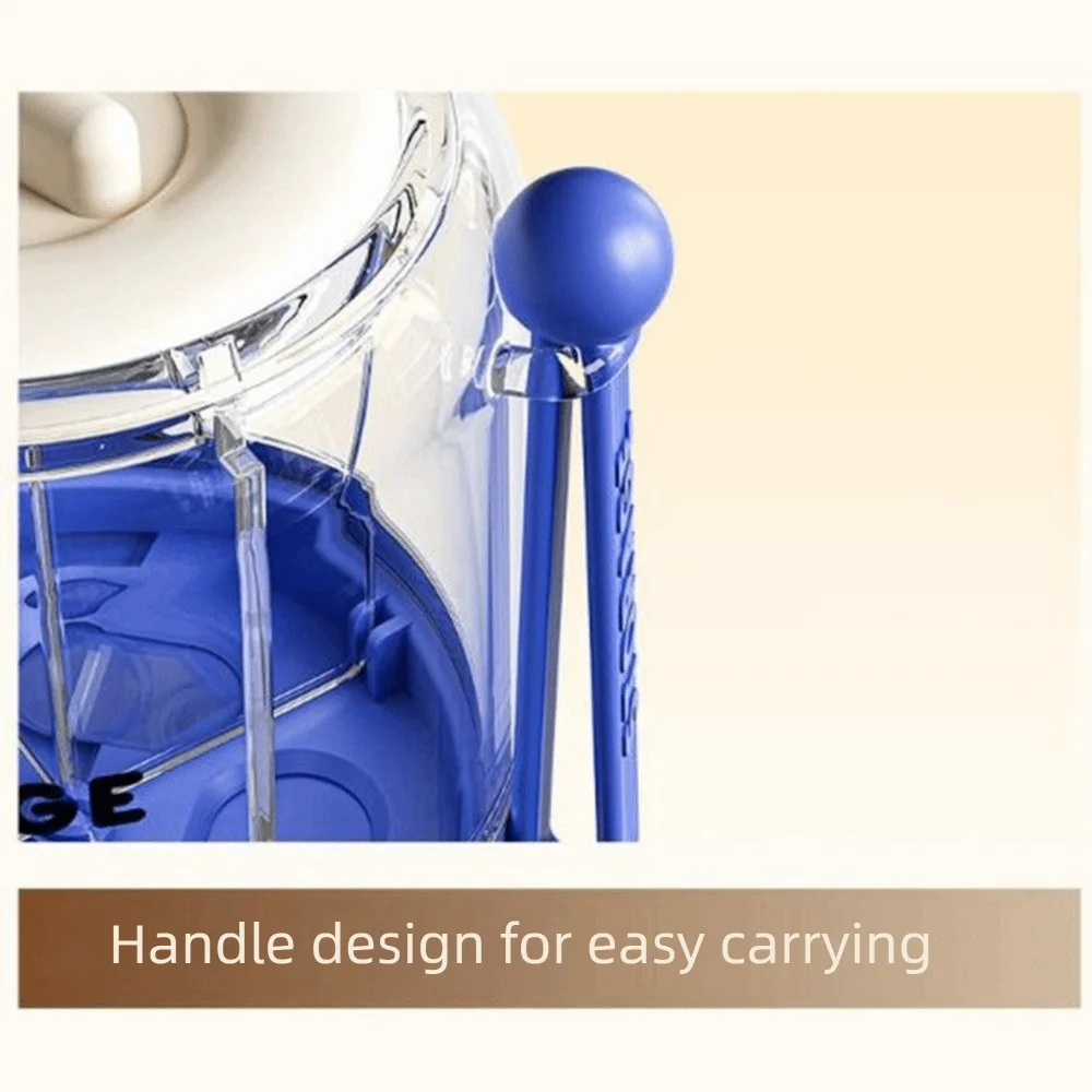Press Type 4 Grids Pill Organizer Rotating Large Capacity Pill Storage Container Round Anti-Mixing Partition Vitamin Storage Box