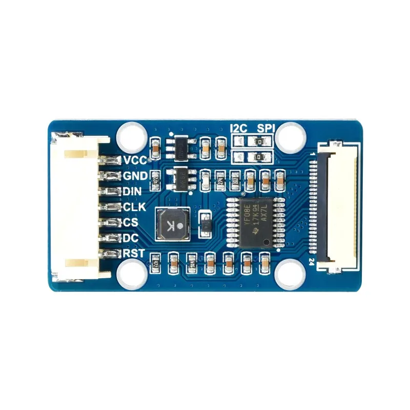 투명 OLED, 128 × 64 해상도, SPI/I2C 인터페이스, 연청 컬러 디스플레이, 1.51 인치