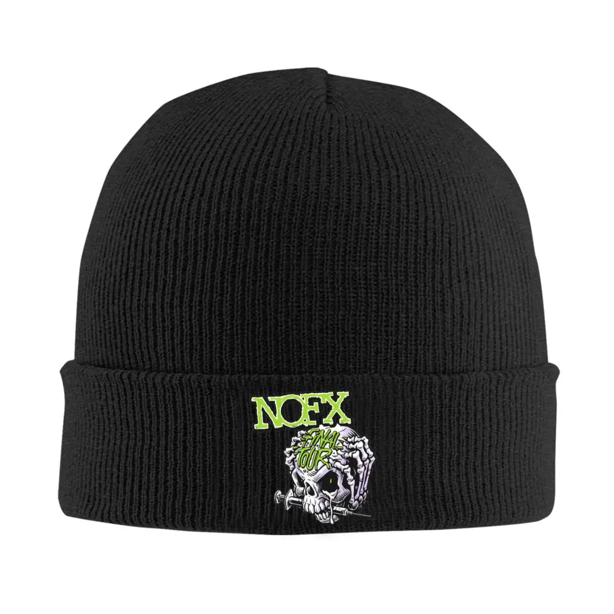 NOFX Tour Skull Knitted Hat Beanies Winter Hats Warm New Punk Rock Band Caps for Men Women