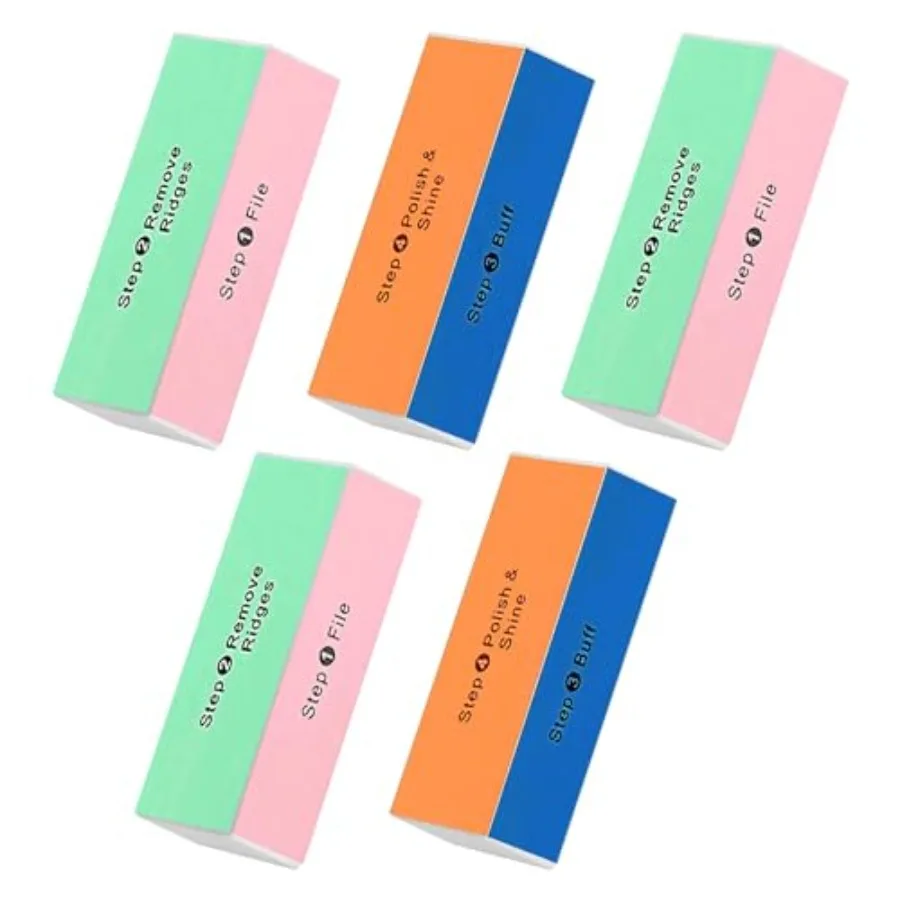 

5 Pack 4 Way Nail Buffer Block 4 Step Nail Buffer Block