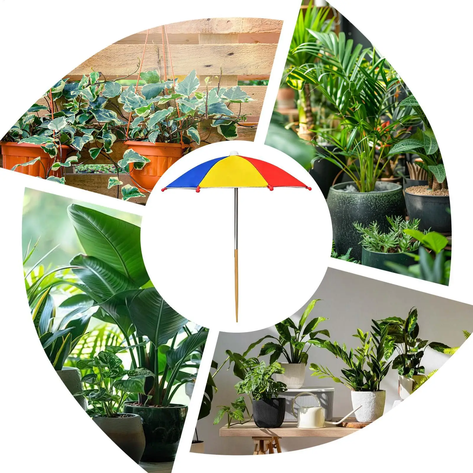 Garden Umbrella For Plants Flowers Garden UV Protection Parasol Outside Flowerpot Umbrella For Gardeners Patio Porch Backyard