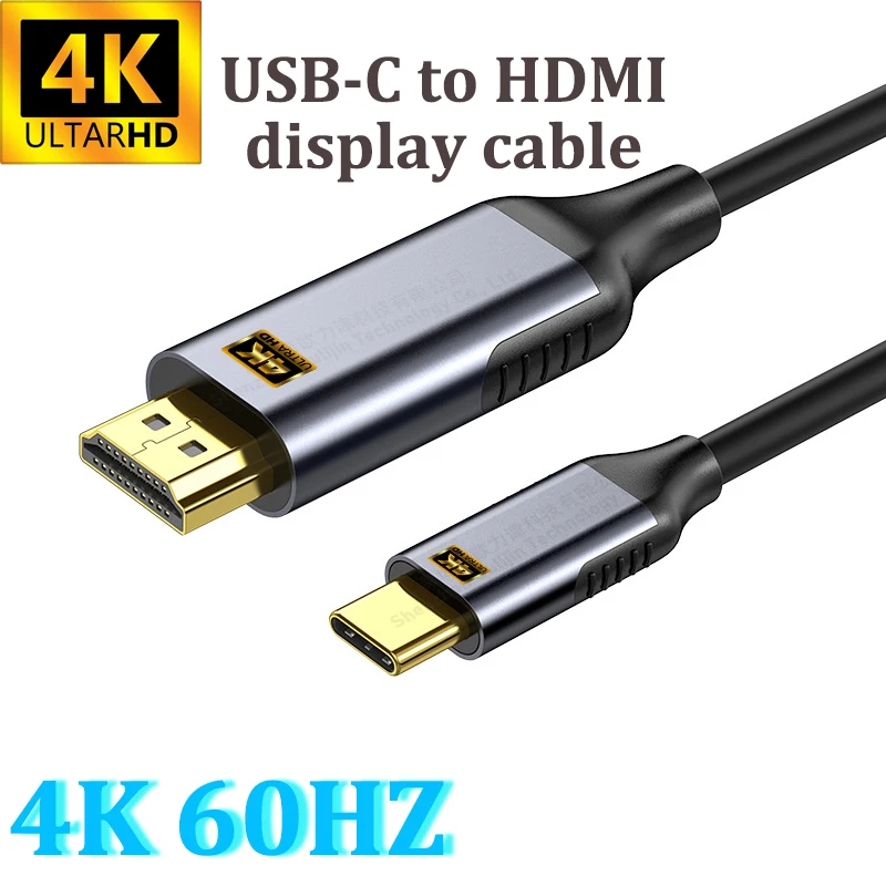 

4K USB C to HDMI Cable 4K@60Hz 180cm USB Type-C to Mini DP Cable Thunderbolt 3/4/5 Compatible for MacBook Phone Tablet Huawei