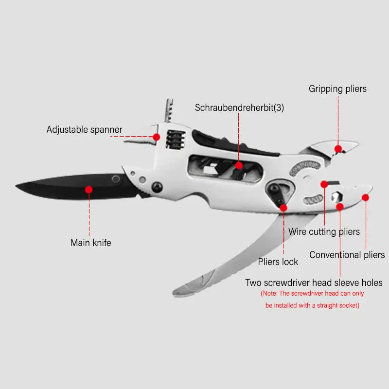 Outdoor Camping Multi-Purpose Standing Pliers Tool Clamp Outdoor Wrench Tool Combination Multi Tool Outdoor Multifunction Pliers