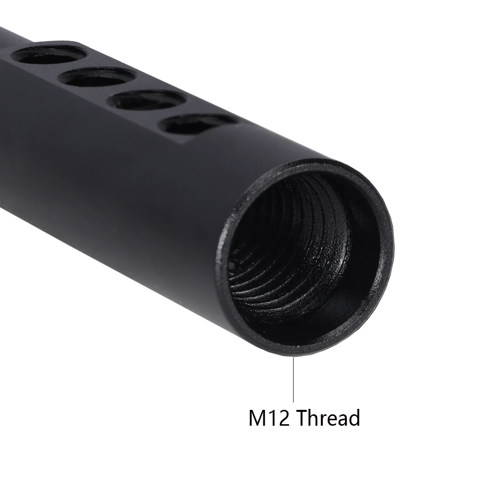 Niceyrig 15MM to 12MM Rod (4.72 Inch) with 1/4''-20 Thread Holes for Follow Focus and DJI RS Focus Motor 