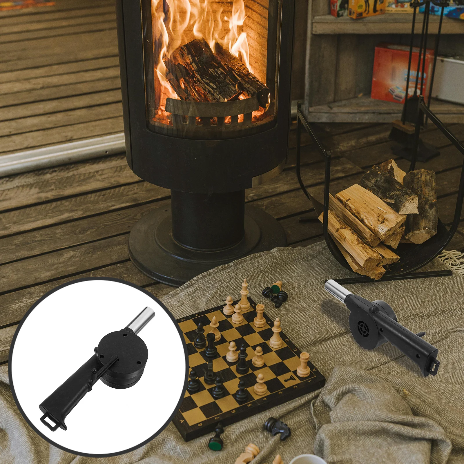 

Hand Crank Fire Blower Manual Portable Outdoor Blower for Campfire Bbq Picnic Grill Starter Outdoor Cooking Bbq Fan