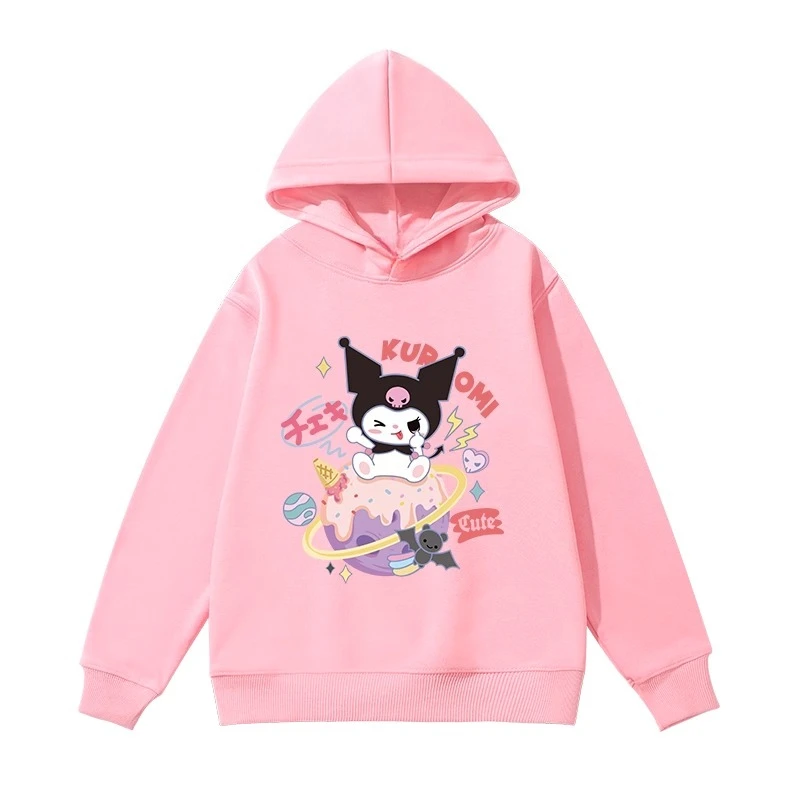 

Kuromi Cartoon Children's Hoodie for Autumn and Winter Warmth, Girls' and Boys' Top, Comfortable and Soft Pullover