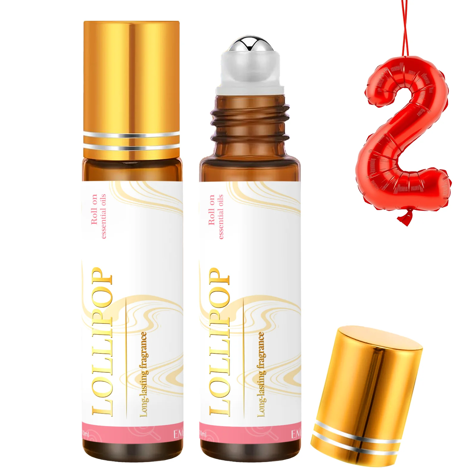 2PC 10ml Roller Olejki eteryczne Olejek do masażu Kawa Lollipop Wanilia Kokos Lawenda Piwonia Wata cukrowa Malina Wiśnia Prezenty
