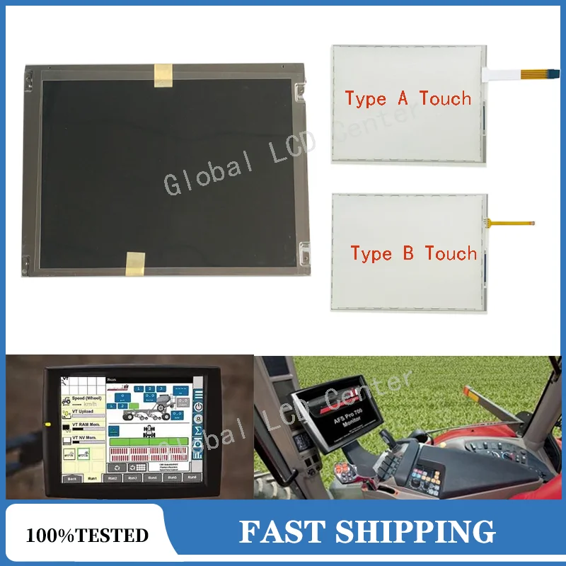 Original New 10.4 Inch LCD Display For CASE IH AFS PRO 700 Intelivew lV Pro 700 Monitor Touch Screen Panel Digitizer