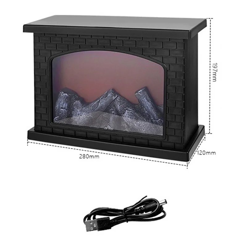 BAAG-시뮬레이션 불꽃 램프 밤 램프 복고풍 분위기 장식 벽난로 램프 유럽 스타일 장식품