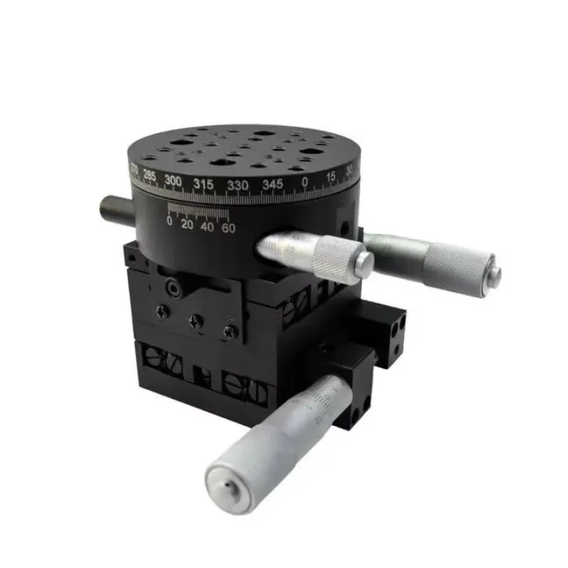 Xmsj03-11 Manual 3 Axis Integrated Stage XY 25mm Linear Translation Rotary Fine Tuning Table Precision Alignment Platform