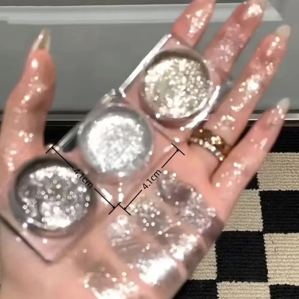 Novo glitter punk esfumaçado preto paleta de sombra metálico prata escura olhos molhados sombra gel maquiagem pérola pigmentos iluminador