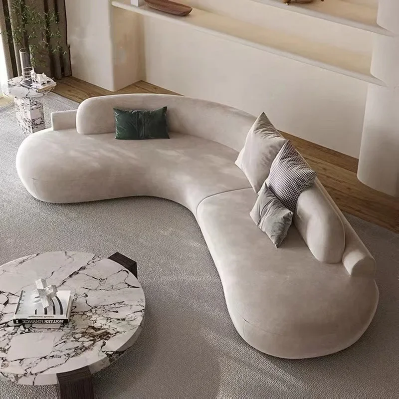 Modern Semicircle Home Sofa Hotel Lobby Office Reception Sofa Living Room Moon Shape Circle Sofa 6 Seat Big Couch