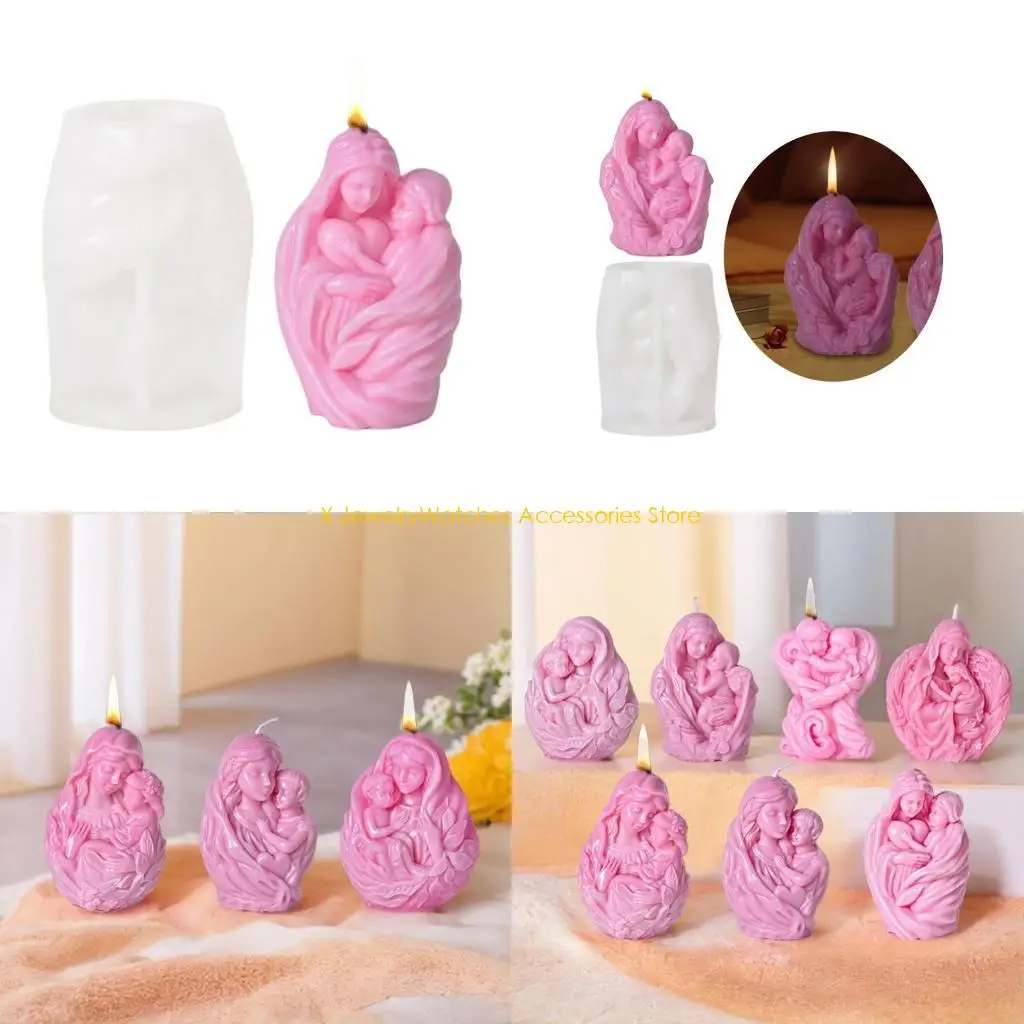 

31KD Detailed Carving Silicone Molds of Mother and Child Silicone Handmade Moulds Suitable for Handmade Gifts and Decorations