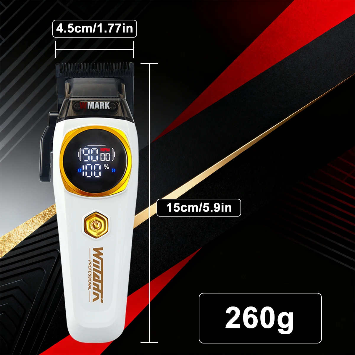 2025 جديد WMARK NG-8004 آلة قطع الشعر قاعدة شحن لاسلكية فرش السيارات DLC شفرة شحن قادين الشعر مقص الشعر